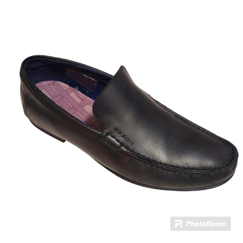 Ted Baker London LASSTY Mens Loafers black leather size 8